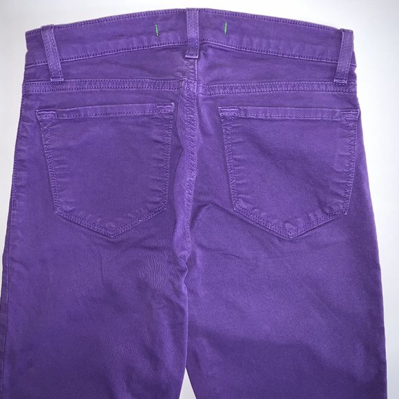 J BRAND BRIGHT PURPLE SKINNY LEG STRETCH JEANS USA MADE - SIZE 24 - Picture 2 of 7